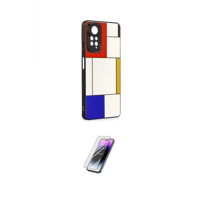 ieg™ Redmi Note 11 Pro Kılıf Odak Klasik Serisi - Şeffaf Pasifik Cam Ekran Koruyucu