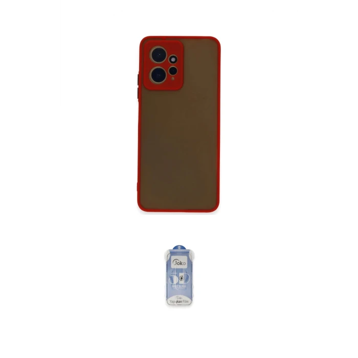 ieg™ Redmi Note 12 4G Kılıf Ahenk Çizgi Serisi - Siyah Joko Magic 5D Cam