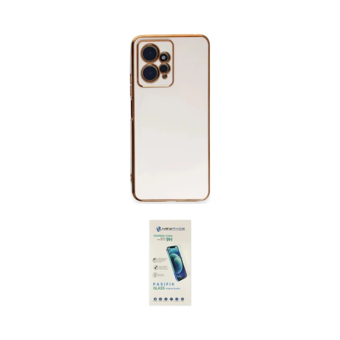 ieg™ Redmi Note 12 4G Kılıf Yankı Serisi - Şeffaf Pasifik Cam Ekran Koruyucu