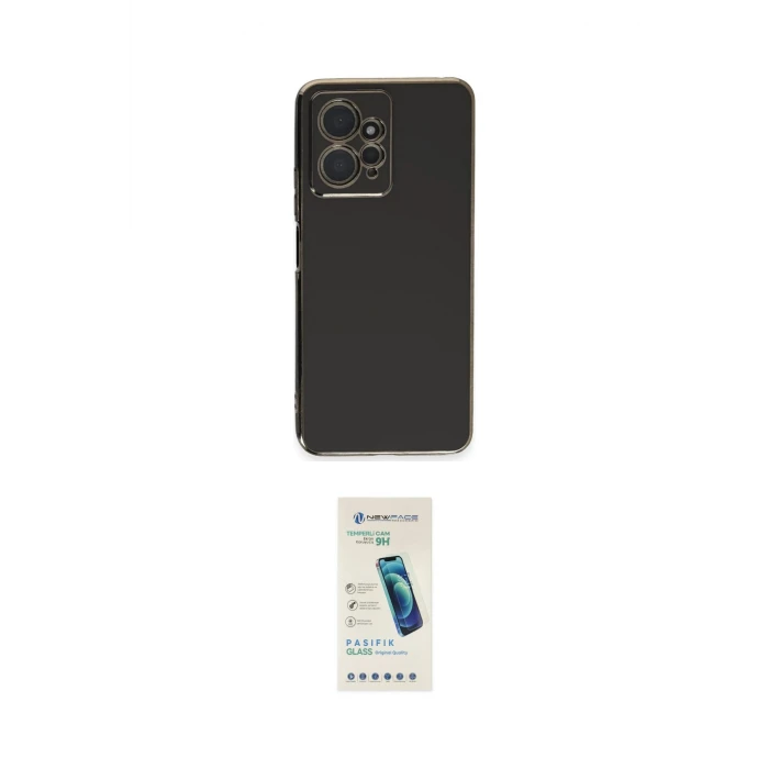 ieg™ Redmi Note 12 4G Kılıf Yankı Serisi - Şeffaf Pasifik Cam Ekran Koruyucu