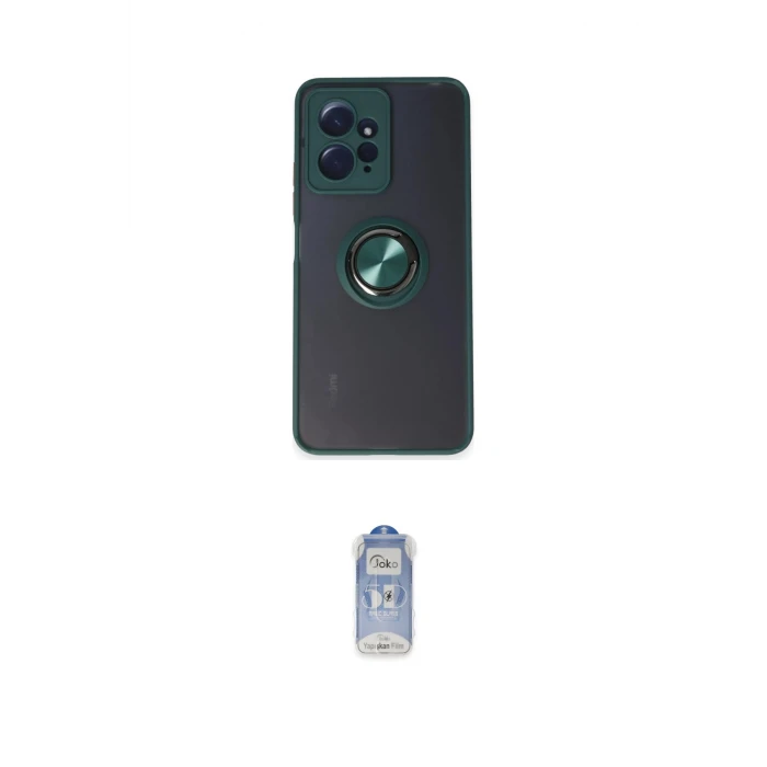ieg™ Redmi Note 12 4G Kılıf Yörünge Çizgi - Siyah Joko Magic 5D Cam