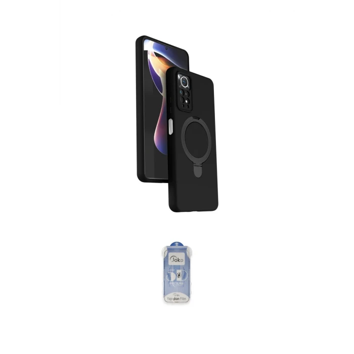 ieg™ Redmi Note 12 Pro 4G Kılıf İz Işık Koleksiyonu - Siyah Joko Magic 5D Cam