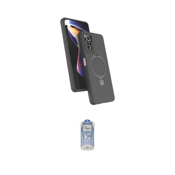 ieg™ Redmi Note 12 Pro 4G Kılıf İz Işık Koleksiyonu - Siyah Joko Magic 5D Cam