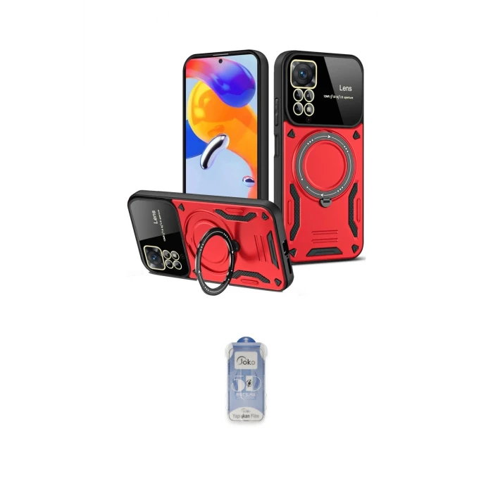 ieg™ Redmi Note 12 Pro 4G Kılıf Kıvılcım Modern Serisi - Siyah Joko Magic 5D Cam