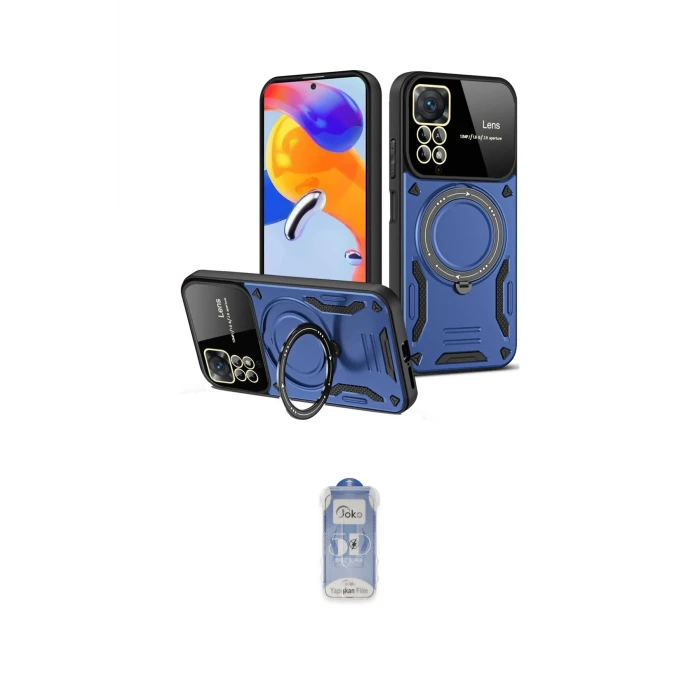 ieg™ Redmi Note 12 Pro 4G Kılıf Kıvılcım Modern Serisi - Siyah Joko Magic 5D Cam