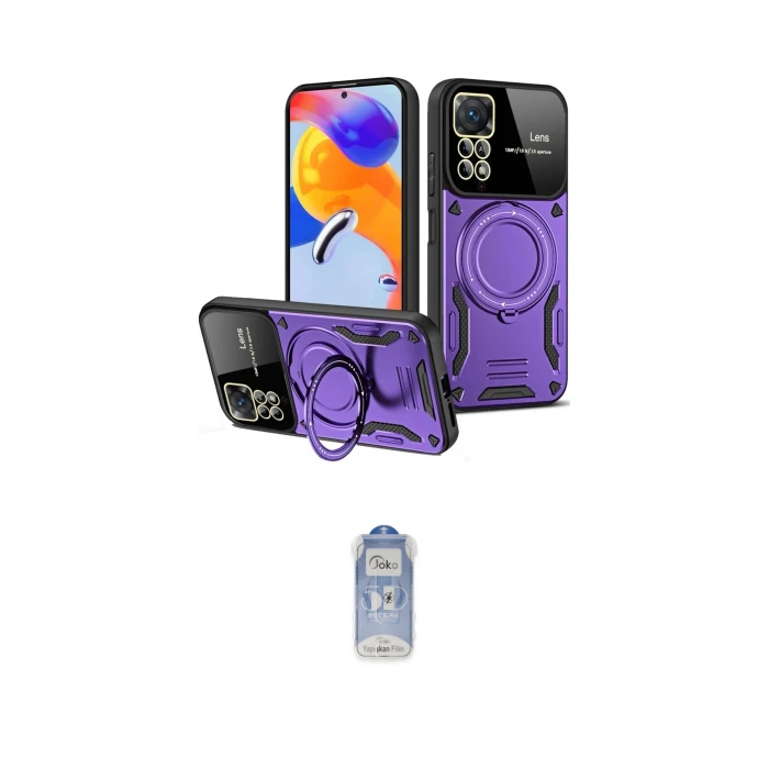 ieg™ Redmi Note 12 Pro 4G Kılıf Kıvılcım Modern Serisi - Siyah Joko Magic 5D Cam