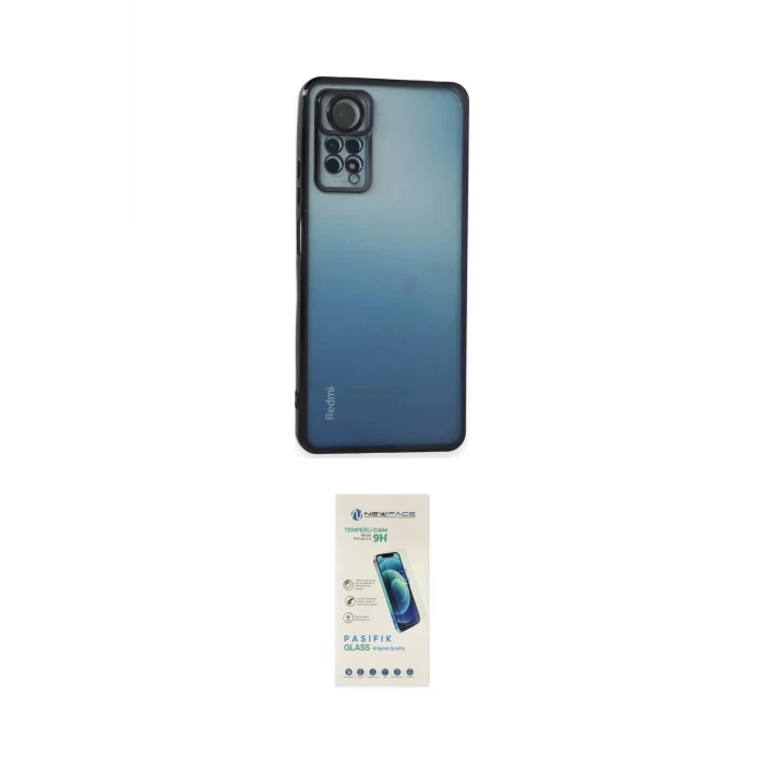 ieg™ Redmi Note 12 Pro 4G Kılıf Vadi Minimal - Şeffaf Pasifik Cam Ekran Koruyucu