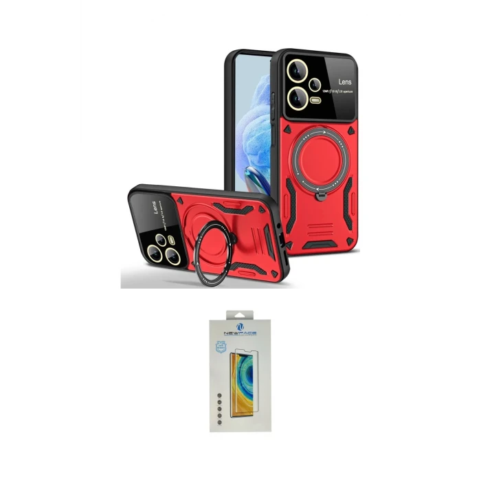ieg™ Redmi Note 12 Pro 5G Kılıf Kıvılcım Modern Serisi - Siyah Polymer Nano Ekran Koruyucu
