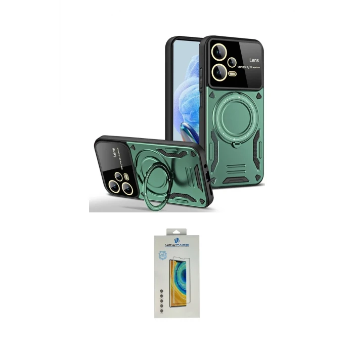 ieg™ Redmi Note 12 Pro 5G Kılıf Kıvılcım Modern Serisi - Siyah Polymer Nano Ekran Koruyucu