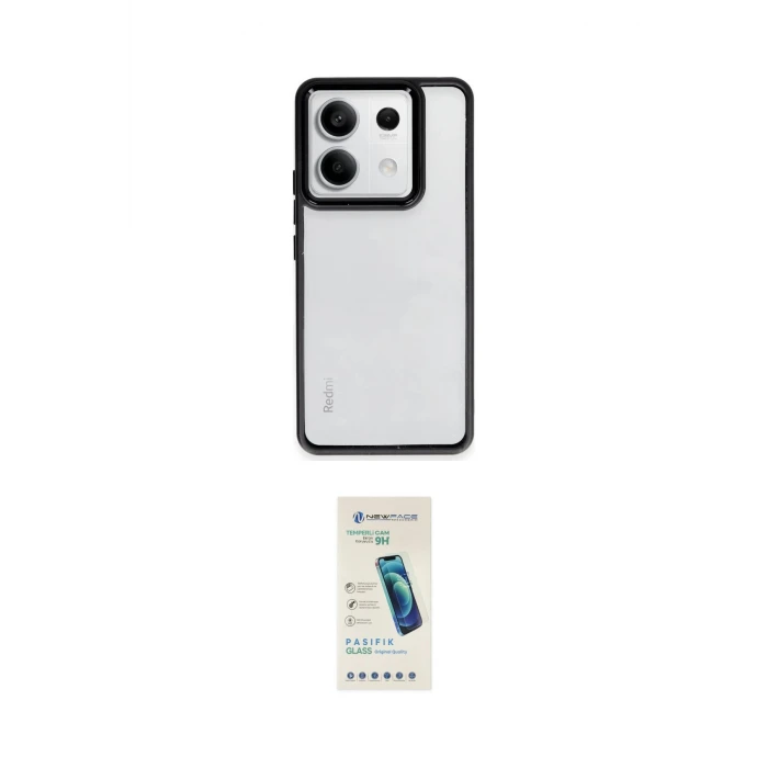 ieg™ Redmi Note 13 4G Kılıf Nova Işık Serisi - Şeffaf Pasifik Cam Ekran Koruyucu