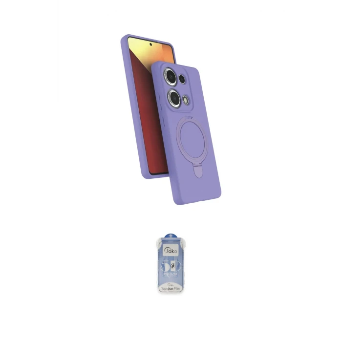 ieg™ Redmi Note 13 Pro 4G Kılıf İz Işık Koleksiyonu - Siyah Joko Magic 5D Cam