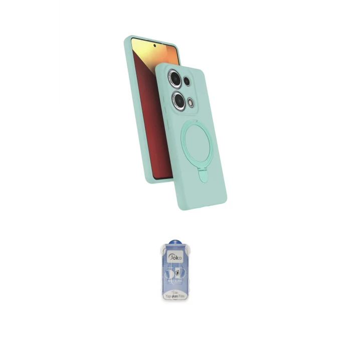 ieg™ Redmi Note 13 Pro 4G Kılıf İz Işık Koleksiyonu - Siyah Joko Magic 5D Cam
