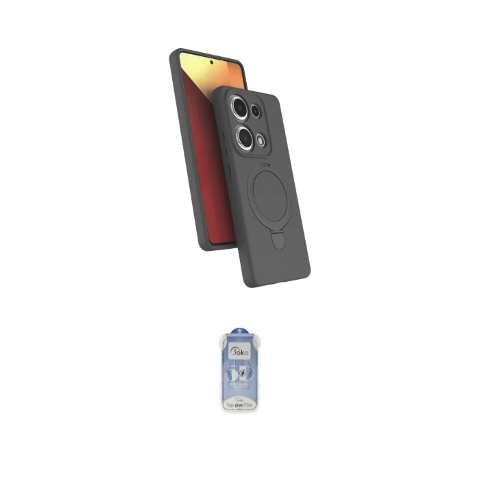 ieg™ Redmi Note 13 Pro 4G Kılıf İz Işık Koleksiyonu - Siyah Joko Magic 5D Cam