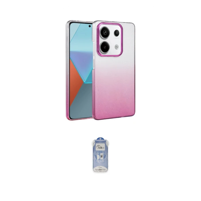 ieg™ Redmi Note 13 Pro 4G Kılıf Kıvılcım Minimal Özel Seri - Siyah Joko Magic 5D Cam