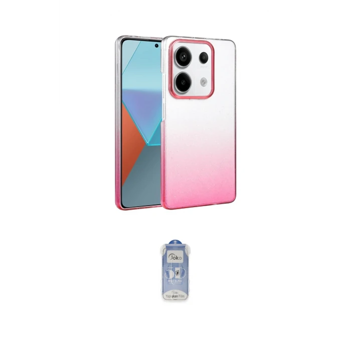 ieg™ Redmi Note 13 Pro 4G Kılıf Kıvılcım Minimal Özel Seri - Siyah Joko Magic 5D Cam
