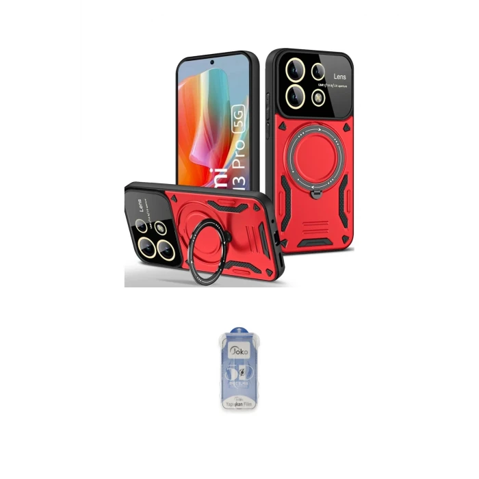 ieg™ Redmi Note 13 Pro 4G Kılıf Kıvılcım Modern Serisi - Siyah Joko Magic 5D Cam