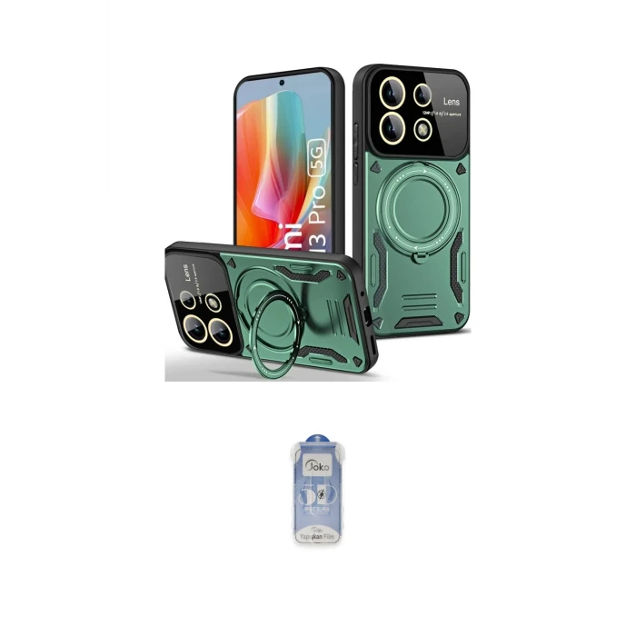 ieg™ Redmi Note 13 Pro 4G Kılıf Kıvılcım Modern Serisi - Siyah Joko Magic 5D Cam