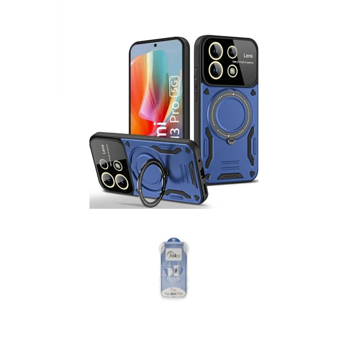 ieg™ Redmi Note 13 Pro 4G Kılıf Kıvılcım Modern Serisi - Siyah Joko Magic 5D Cam