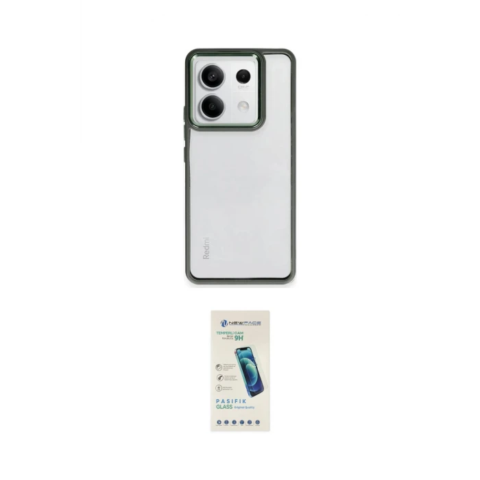 ieg™ Redmi Note 13 Pro 4G Kılıf Nova Işık Serisi - Şeffaf Pasifik Cam Ekran Koruyucu