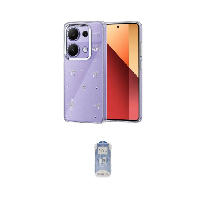 ieg™ Redmi Note 13 Pro 4G Kılıf Yörünge Form - Siyah Joko Magic 5D Cam