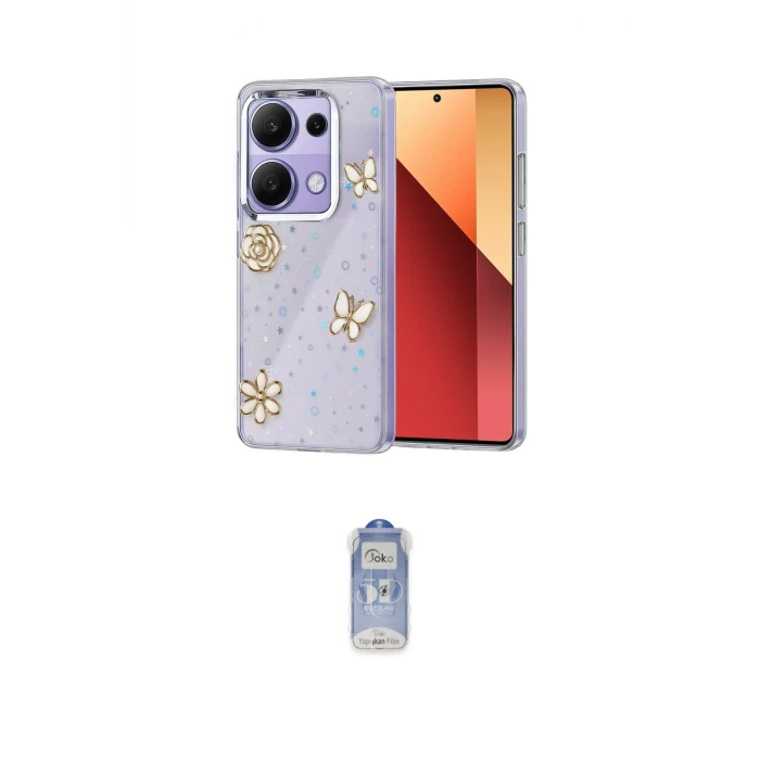 ieg™ Redmi Note 13 Pro 4G Kılıf Yörünge Form - Siyah Joko Magic 5D Cam