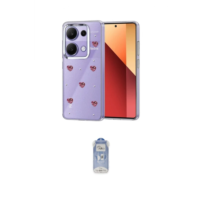 ieg™ Redmi Note 13 Pro 4G Kılıf Yörünge Form - Siyah Joko Magic 5D Cam