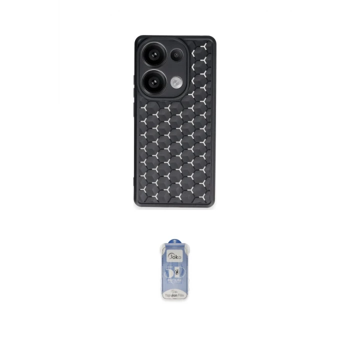 ieg™ Redmi Note 13 Pro 4G Kılıf Zirve Form - Siyah Joko Magic 5D Cam