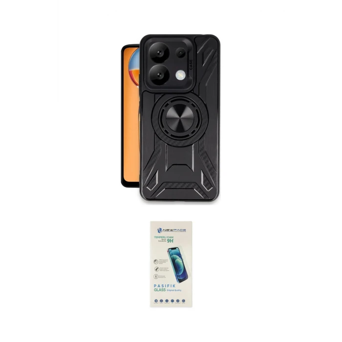 ieg™ Redmi Note 13 Pro 5G Kılıf Nova Yansıma Prime - Şeffaf Pasifik Cam Ekran Koruyucu