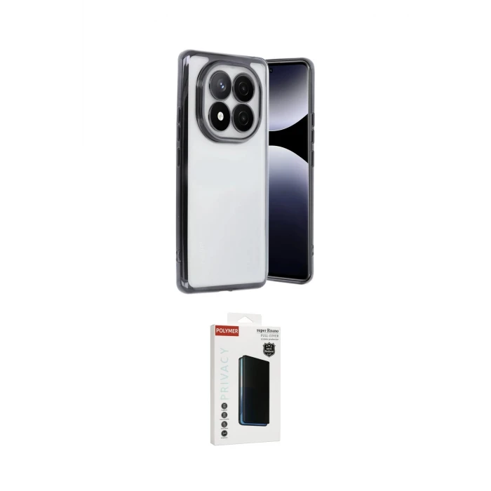 ieg™ Redmi Note 14 Pro Plus Kılıf Vadi Minimal - Siyah Hayalet Polymer Nano Ekran Koruyucu