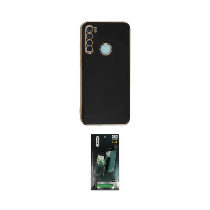 ieg™ Redmi Note 8 Kılıf Yankı Serisi - Şeffaf 360 Full Body Arka Koruyucu