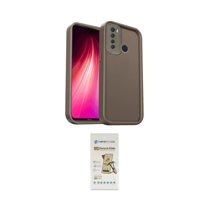 ieg™ Redmi Note 8 Kılıf Yankı Yansıma Özel Seri - Siyah Mat Seramik Nano Ekran Koruyucu