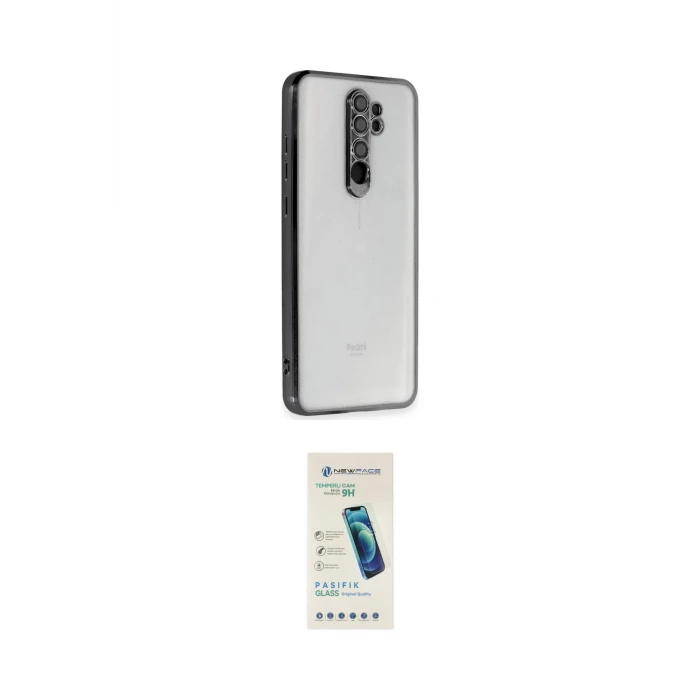 ieg™ Redmi Note 8 Pro Kılıf Vadi Minimal - Şeffaf Pasifik Cam Ekran Koruyucu
