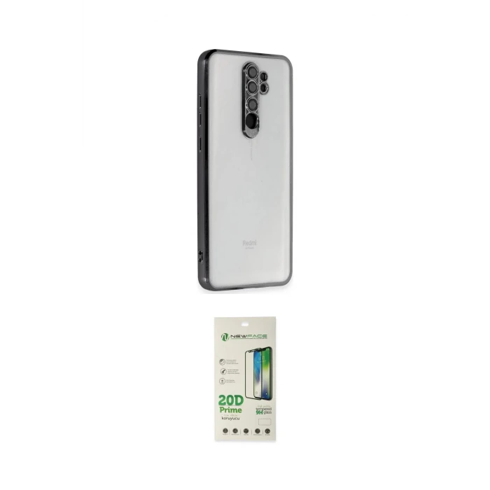 ieg™ Redmi Note 8 Pro Kılıf Vadi Minimal - Siyah 20D Premium Cam Ekran Koruyucu