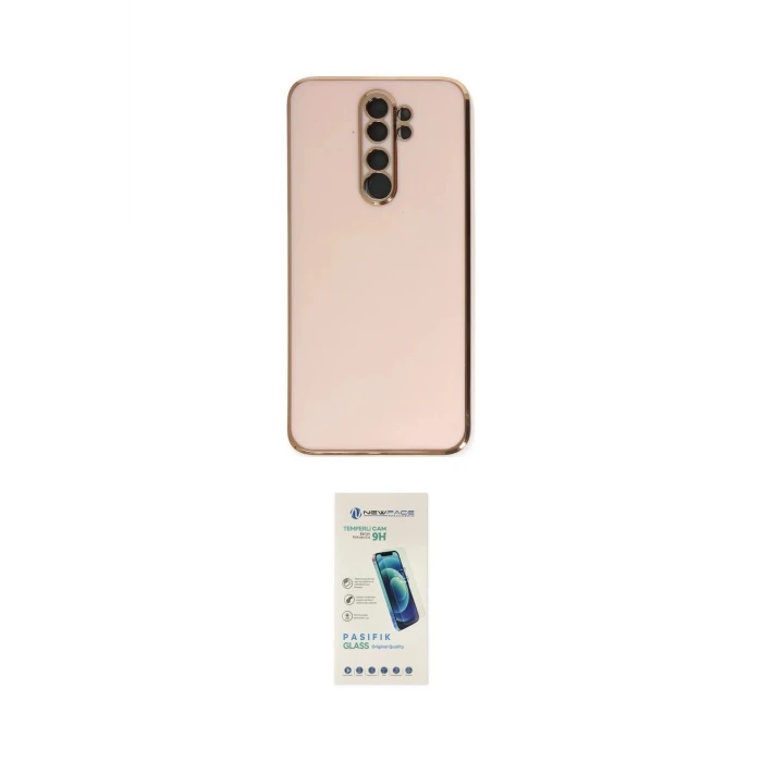 ieg™ Redmi Note 8 Pro Kılıf Yankı Serisi - Şeffaf Pasifik Cam Ekran Koruyucu