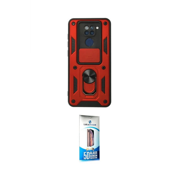 ieg™ Redmi Note 9 Kılıf Ahenk Klasik - Siyah 5D Eko Cam Ekran Koruyucu