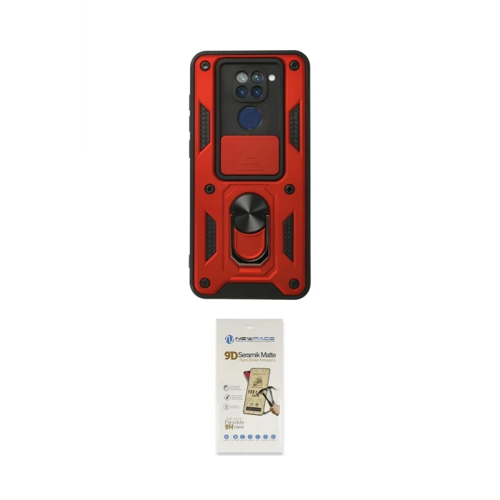 ieg™ Redmi Note 9 Kılıf Ahenk Klasik - Siyah Mat Seramik Nano Ekran Koruyucu