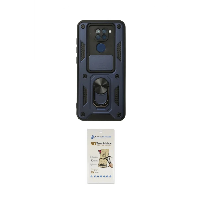 ieg™ Redmi Note 9 Kılıf Ahenk Klasik - Siyah Mat Seramik Nano Ekran Koruyucu