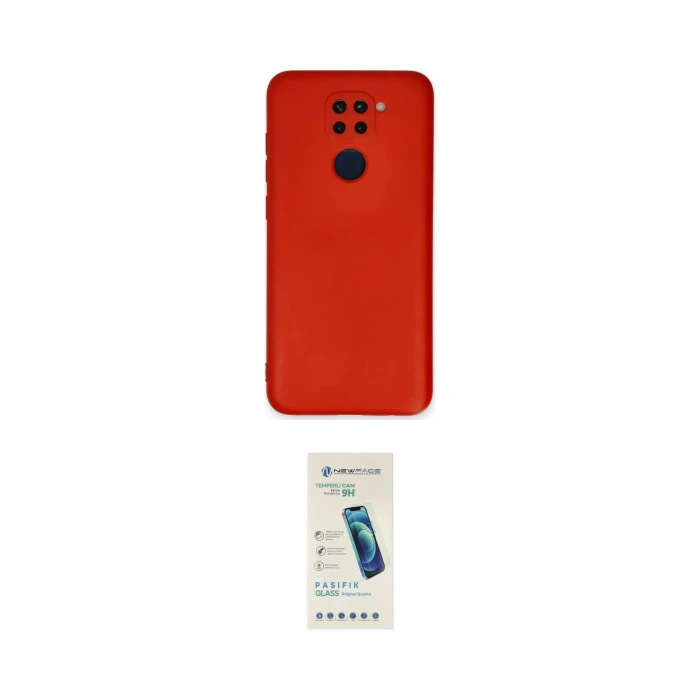 ieg™ Redmi Note 9 Kılıf Ahenk Serisi - Şeffaf Pasifik Cam Ekran Koruyucu