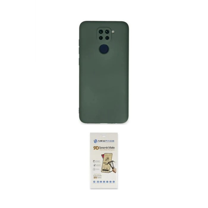 ieg™ Redmi Note 9 Kılıf Ahenk Serisi - Siyah Mat Seramik Nano Ekran Koruyucu