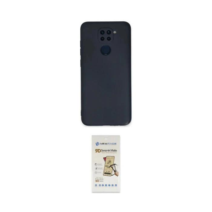 ieg™ Redmi Note 9 Kılıf Ahenk Serisi - Siyah Mat Seramik Nano Ekran Koruyucu