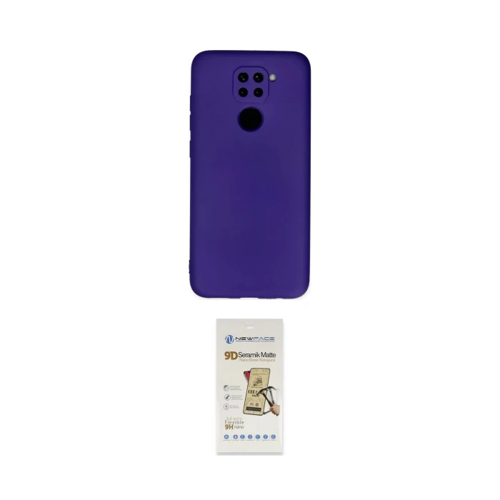 ieg™ Redmi Note 9 Kılıf Ahenk Serisi - Siyah Mat Seramik Nano Ekran Koruyucu