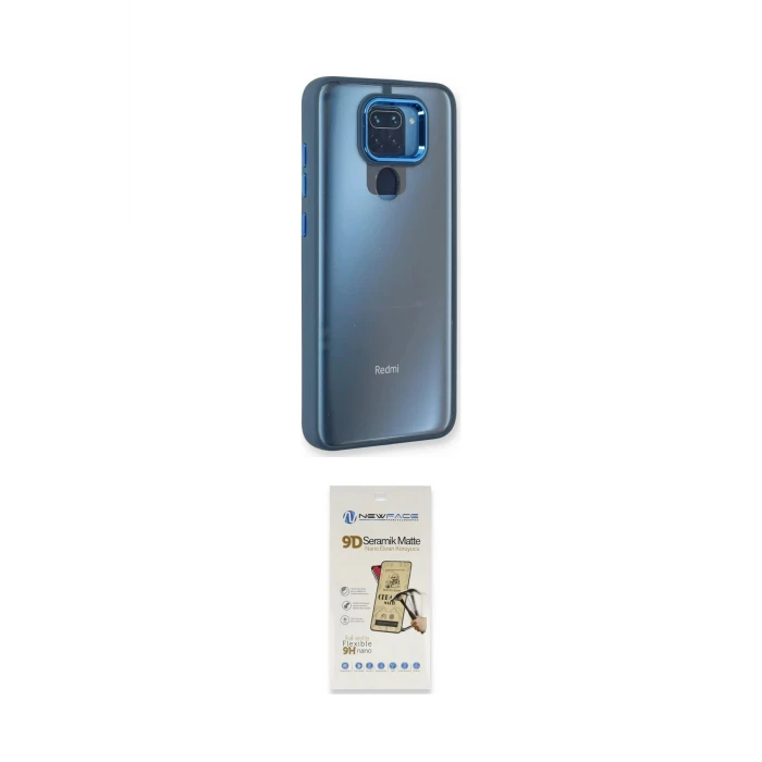 ieg™ Redmi Note 9 Kılıf Eksen Doku Prime - Siyah Mat Seramik Nano Ekran Koruyucu
