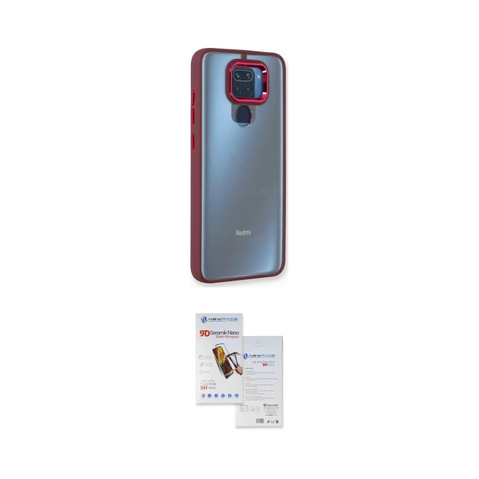 ieg™ Redmi Note 9 Kılıf Eksen Doku Prime - Siyah Seramik Nano Ekran Koruyucu