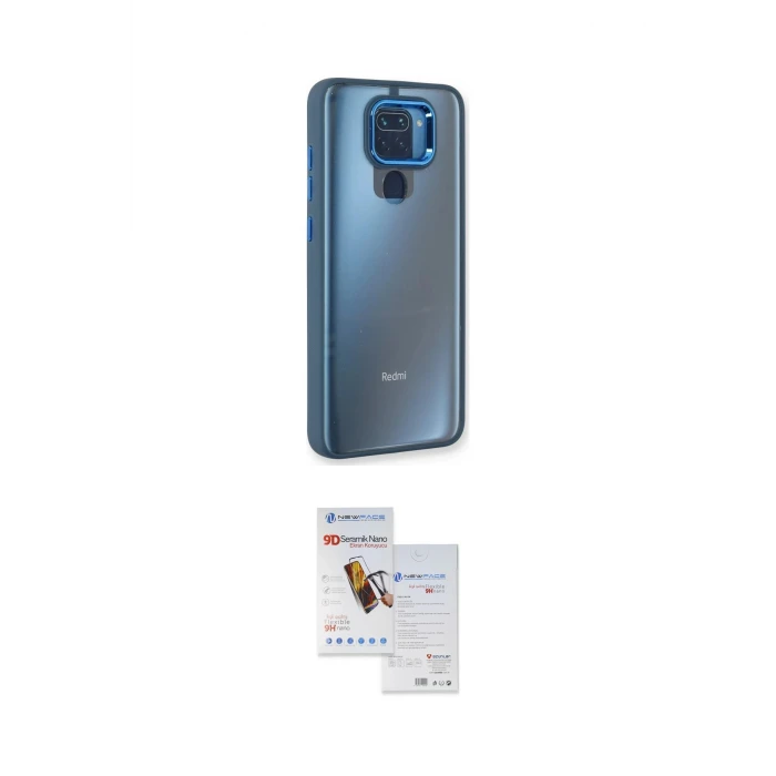 ieg™ Redmi Note 9 Kılıf Eksen Doku Prime - Siyah Seramik Nano Ekran Koruyucu