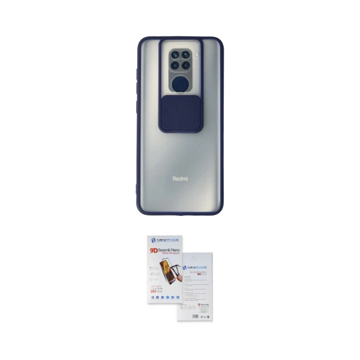 ieg™ Redmi Note 9 Kılıf Vadi Çizgi - Siyah Seramik Nano Ekran Koruyucu