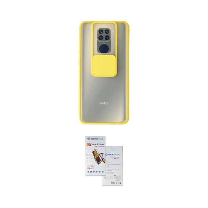ieg™ Redmi Note 9 Kılıf Vadi Çizgi - Siyah Seramik Nano Ekran Koruyucu