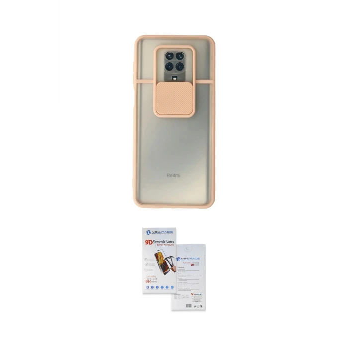 ieg™ Redmi Note 9 Pro Kılıf Vadi Çizgi - Siyah Seramik Nano Ekran Koruyucu