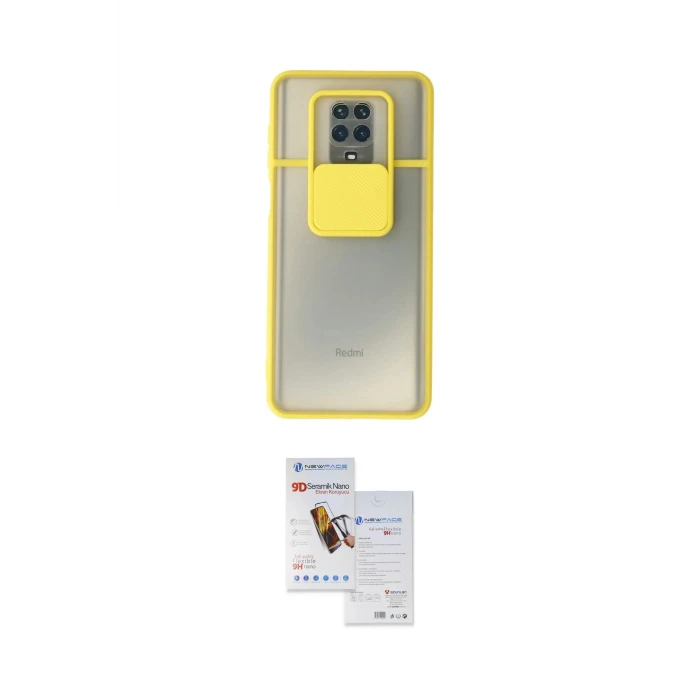 ieg™ Redmi Note 9 Pro Kılıf Vadi Çizgi - Siyah Seramik Nano Ekran Koruyucu
