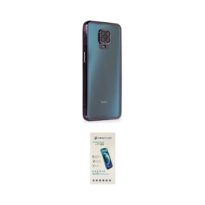 ieg™ Redmi Note 9 Pro Kılıf Vadi Minimal - Şeffaf Pasifik Cam Ekran Koruyucu