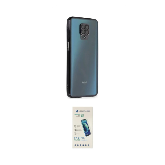 ieg™ Redmi Note 9 Pro Kılıf Vadi Minimal - Şeffaf Pasifik Cam Ekran Koruyucu